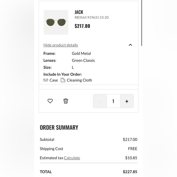 Ray-Ban RB3565 Jack Sunglasses - gold w classic green lenses - Picture 4 of 4